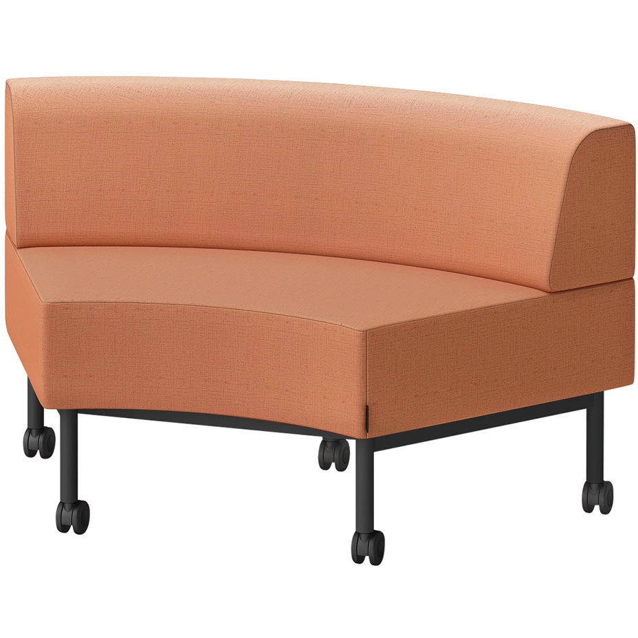 LCL-60NLCY-T1D3 CLソファ インサイドRタイプ キャスター付 張地DY<配送時組立サービス付> イトーキ 高さ720mm幅1250mm奥行730mm  LCL-60NLCY-T1D3