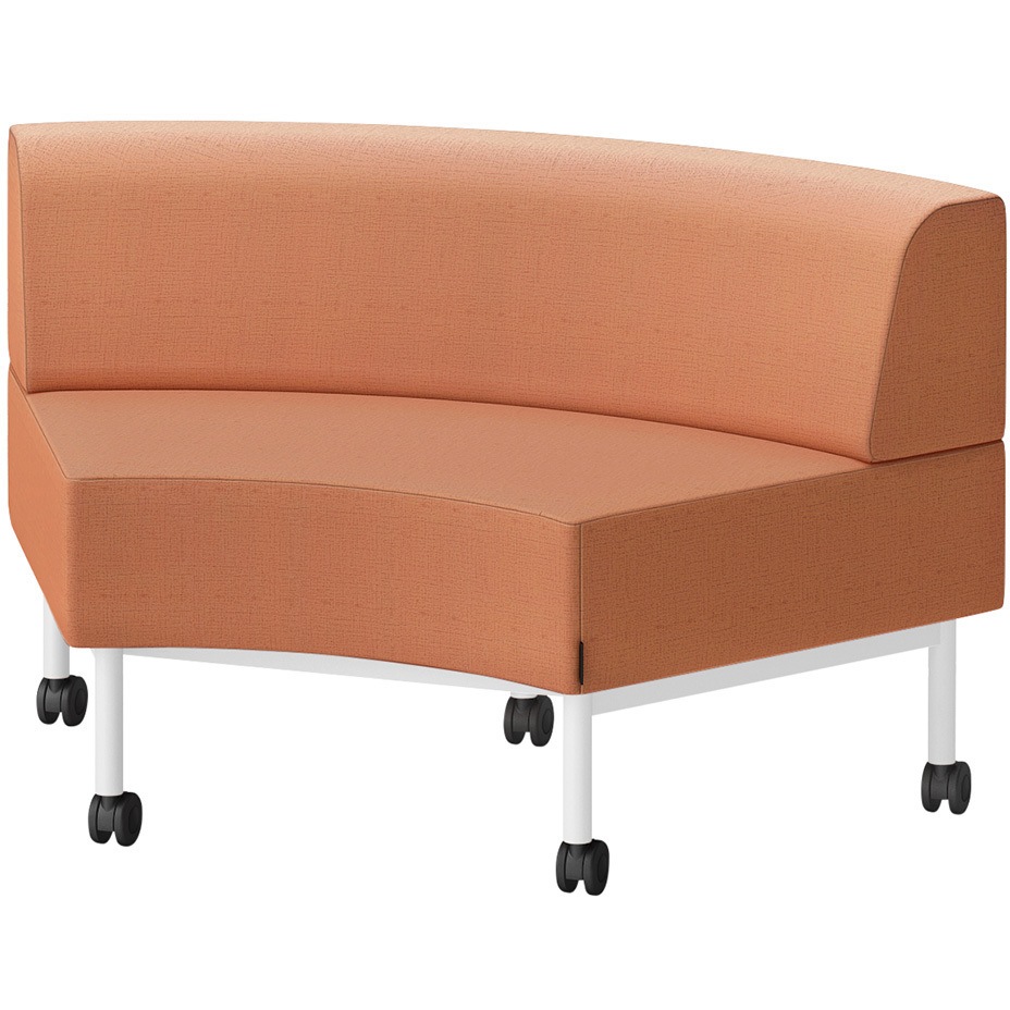 LCL-60NLCY-W9D3 CLソファ インサイドRタイプ キャスター付 張地DY<配送時組立サービス付> イトーキ 高さ720mm幅1250mm奥行730mm  LCL-60NLCY-W9D3