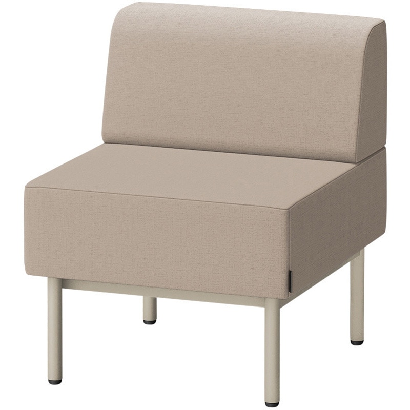 LCL-06SLAY-H9Y3 CLソファ 背あり ストレートタイプ W600 張地DY<配送時組立サービス付> イトーキ 高さ720mm奥行650mm  LCL-06SLAY-H9Y3