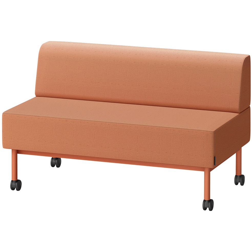 LCL-12SLCY-D4D3 CLソファ 背あり ストレートタイプ キャスター付 W1200 張地DY<配送時組立サービス付> イトーキ 高さ720mm奥行650mm  LCL-12SLCY-D4D3