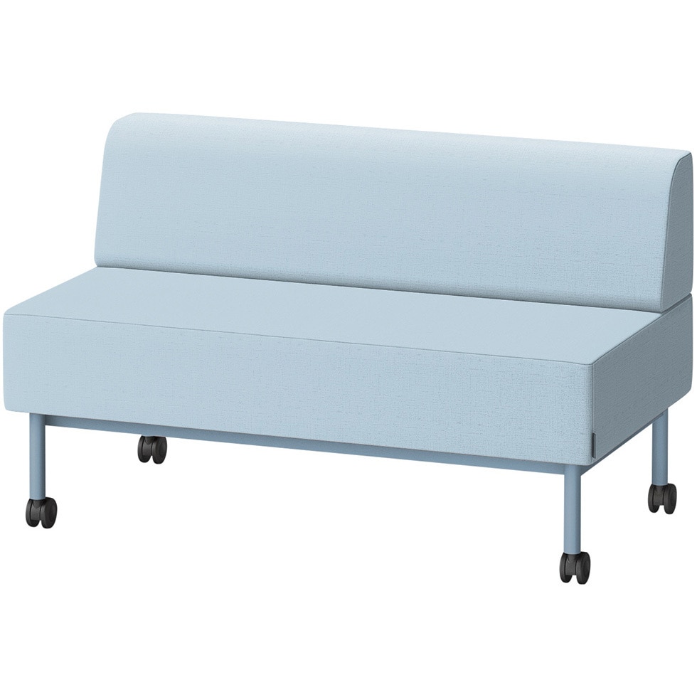 LCL-12SLCY-S5A8 CLソファ 背あり ストレートタイプ キャスター付 W1200 張地DY<配送時組立サービス付> イトーキ 高さ720mm奥行650mm  LCL-12SLCY-S5A8