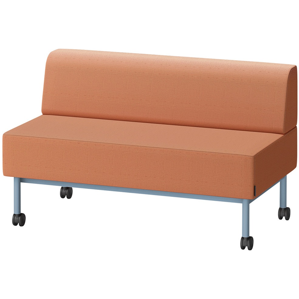 LCL-12SLCY-S5D3 CLソファ 背あり ストレートタイプ キャスター付 W1200 張地DY<配送時組立サービス付> イトーキ 高さ720mm奥行650mm  LCL-12SLCY-S5D3