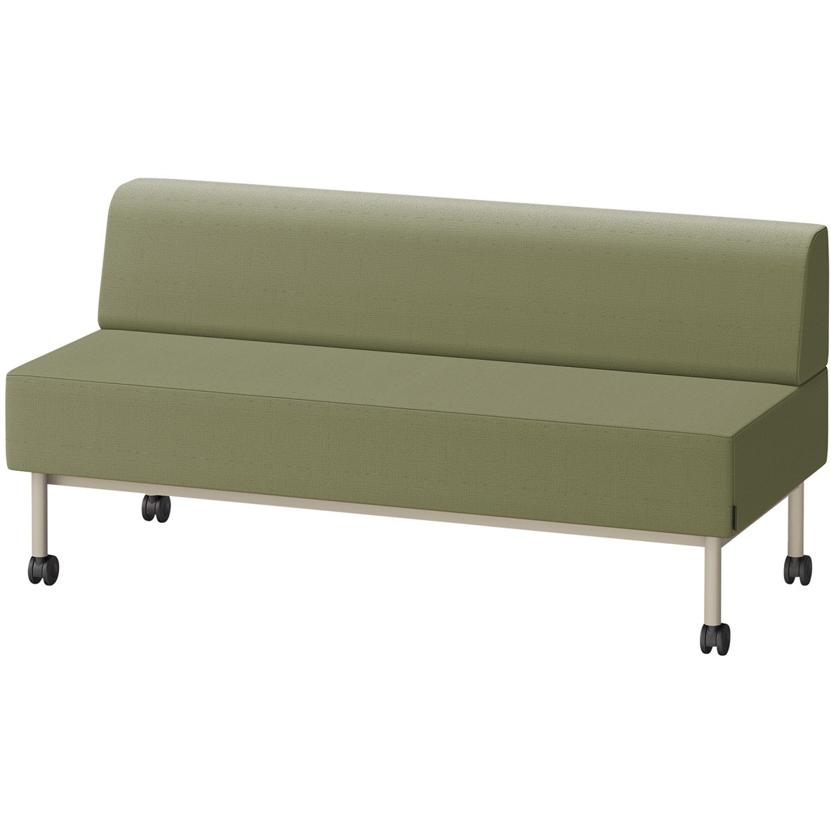 LCL-15SLCY-H9L6 CLソファ 背あり ストレートタイプ キャスター付 W1500 張地DY<配送時組立サービス付> イトーキ 高さ720mm奥行650mm  LCL-15SLCY-H9L6