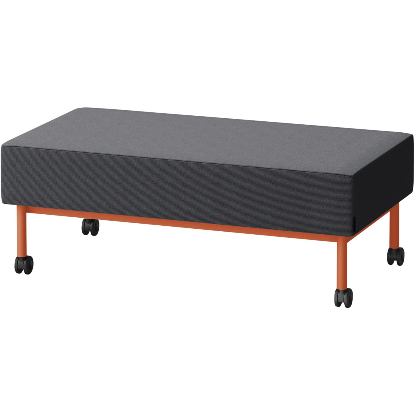 LCL-12SNCC-D4W2 CLソファ 背なし ストレートタイプ キャスター付 W1200 張地C<配送時組立サービス付> イトーキ 高さ440mm奥行650mm  LCL-12SNCC-D4W2