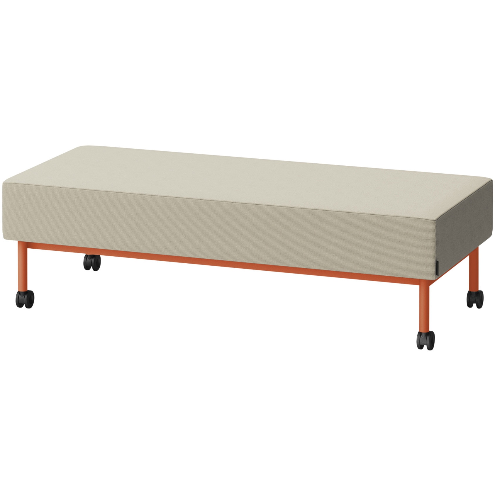 LCL-15SNCC-D4F6 CLソファ 背なし ストレートタイプ キャスター付 W1500 張地C<配送時組立サービス付> イトーキ 高さ440mm奥行650mm  LCL-15SNCC-D4F6