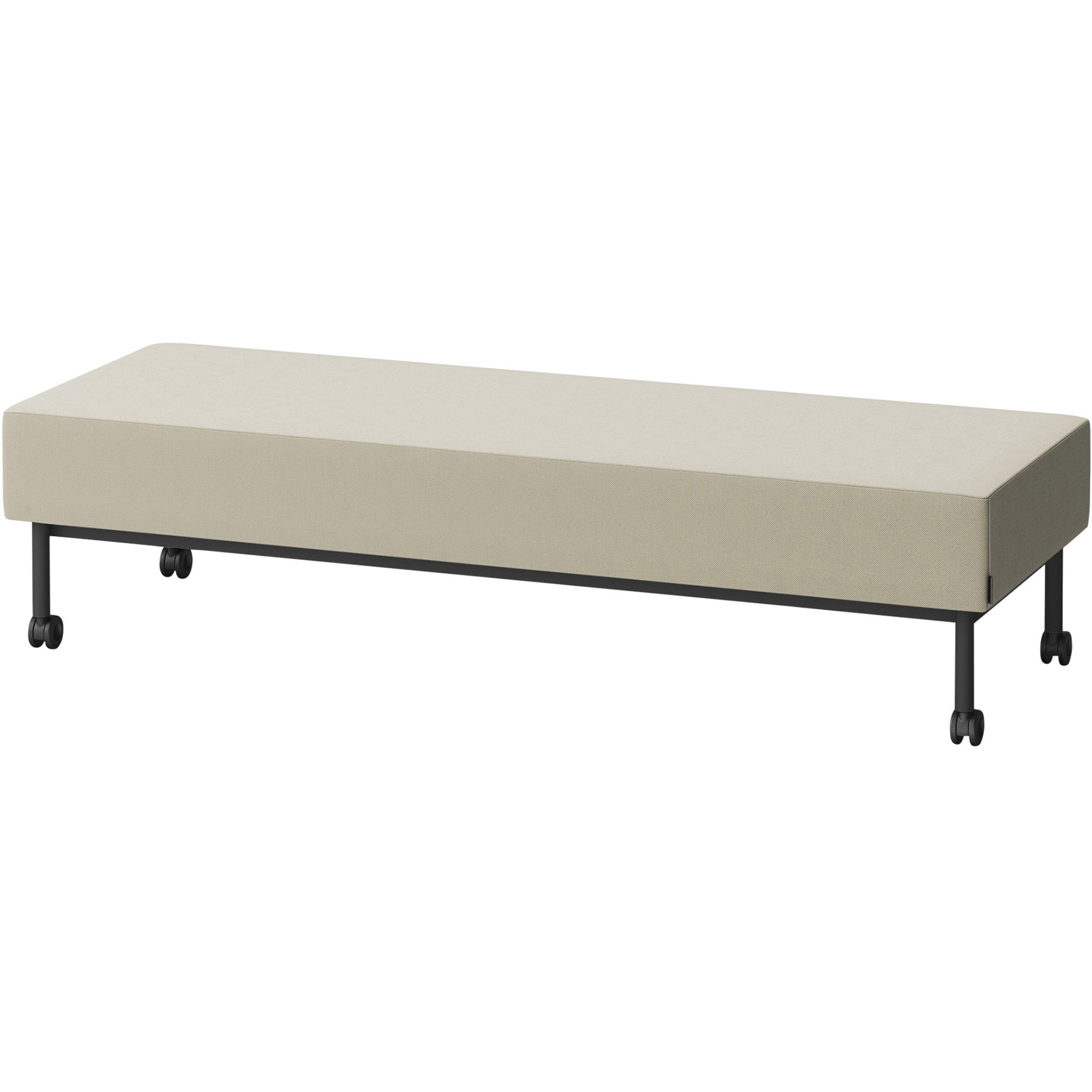 LCL-18SNCC-T1F6 CLソファ 背なし ストレートタイプ キャスター付 W1800 張地C<配送時組立サービス付> イトーキ 高さ440mm奥行650mm  LCL-18SNCC-T1F6