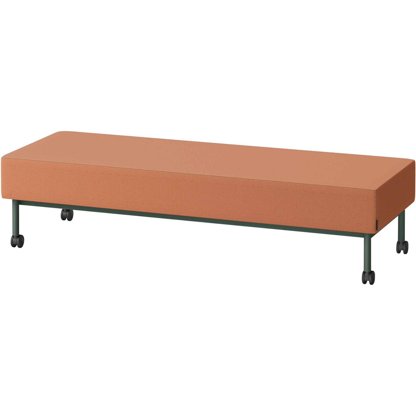 LCL-18SNCY-G2D3 CLソファ 背なし ストレートタイプ キャスター付 W1800 張地DY<配送時組立サービス付> イトーキ 高さ440mm奥行650mm  LCL-18SNCY-G2D3