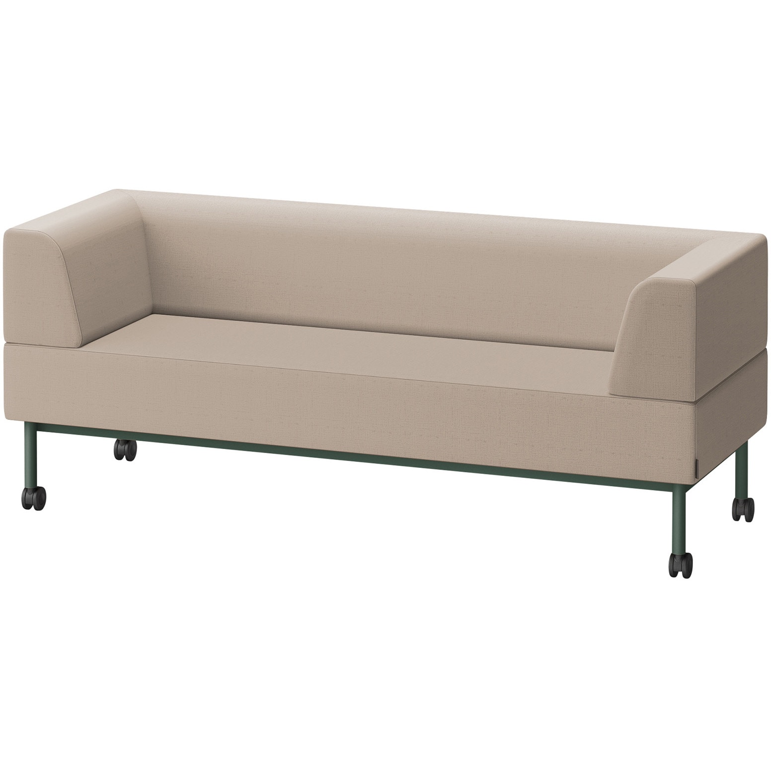 LCL-18WLCY-G2Y3 CLソファ 両肘ストレートタイプ キャスター付 W1800 張地DY<配送時組立サービス付> イトーキ 高さ720mm奥行650mm  LCL-18WLCY-G2Y3