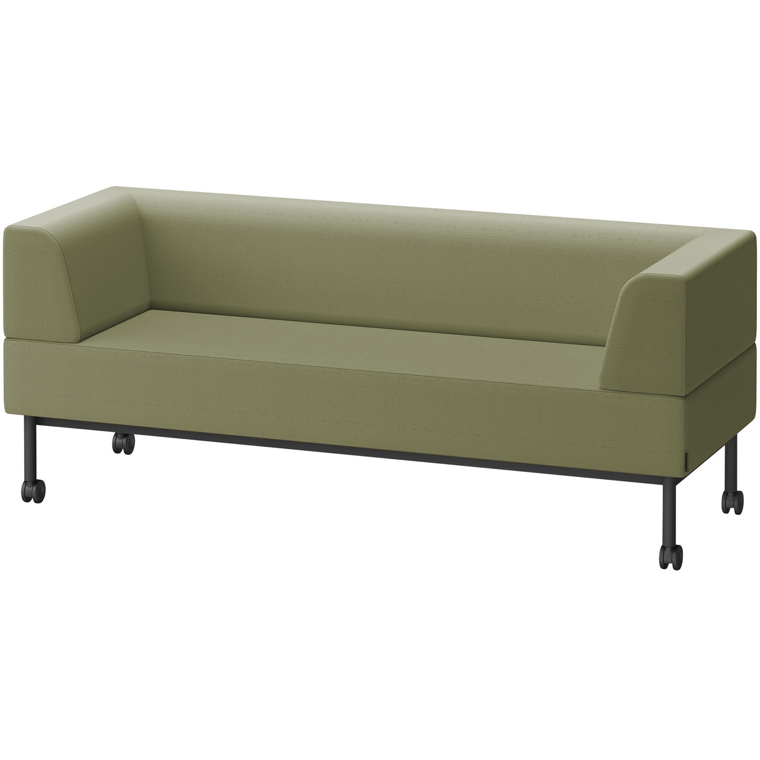 LCL-18WLCY-T1L6 CLソファ 両肘ストレートタイプ キャスター付 W1800 張地DY<配送時組立サービス付> イトーキ 高さ720mm奥行650mm  LCL-18WLCY-T1L6