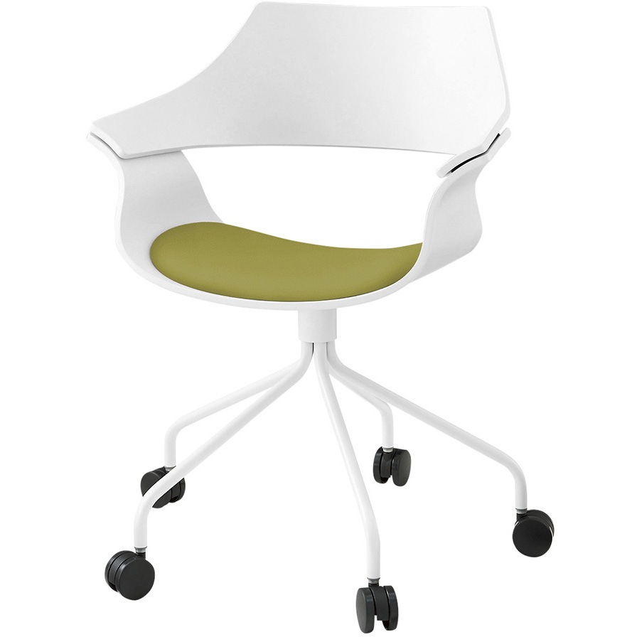 KDA-130DK1-W9L6 DAチェア キャスタータイプ 背パッドなし 塗装タイプ<配送時組立サービス付> イトーキ ホワイト 高さ810mm幅650mm奥行610mm  KDA-130DK1-W9L6