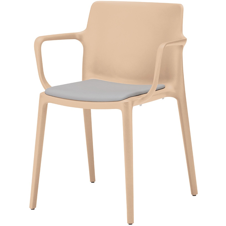 KAC-451-76 FTチェア 肘付・パッド付<配送時組立サービス付> イトーキ サンドベージュ色 高さ795mm幅594mm奥行536mm  KAC-451-76 45,487円