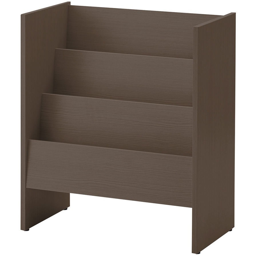 VLC-0411-82 LCシリーズ マガジンラック<配送時組立サービス付> イトーキ ブラックウォールナットD色 高さ800mm幅690mm奥行400mm  VLC-0411-82