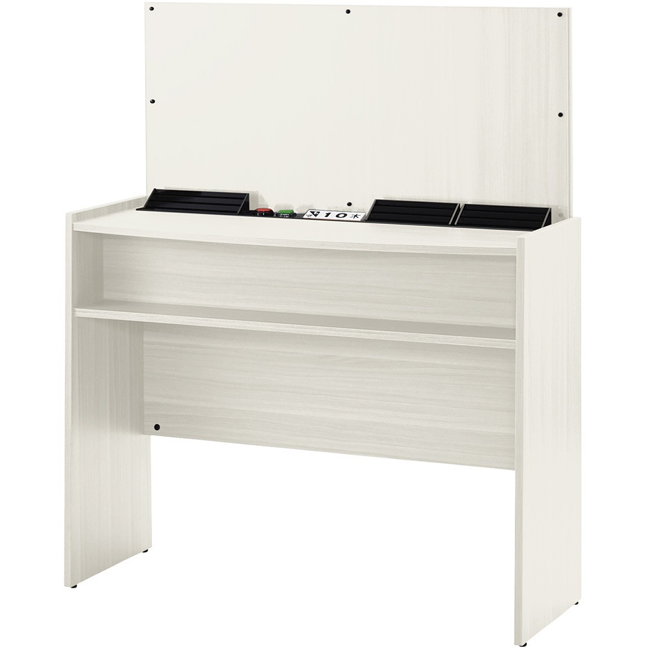 VLC-114A1-61 LCシリーズ ライティングテーブル 棚付(情報ボード付)<配送時組立サービス付> イトーキ アッシュドパインL色 高さ1502mm幅1240mm奥行455mm  VLC-114A1-61