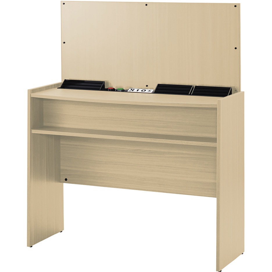 VLC-114A1-92 LCシリーズ ライティングテーブル 棚付(情報ボード付)<配送時組立サービス付> イトーキ ホワイトオークM色 高さ1502mm幅1240mm奥行455mm  VLC-114A1-92