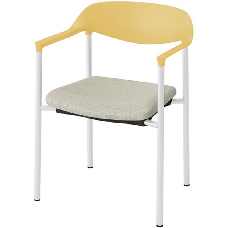 KLK-635C-U5F6 LK-6チェア 4本脚<配送時組立サービス付> イトーキ スタッキング3脚 高さ743mm幅558mm奥行507mm