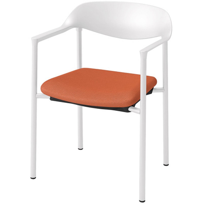 KLK-635C-W9D4 LK-6チェア 4本脚<配送時組立サービス付> イトーキ スタッキング3脚 高さ743mm幅558mm奥行507mm