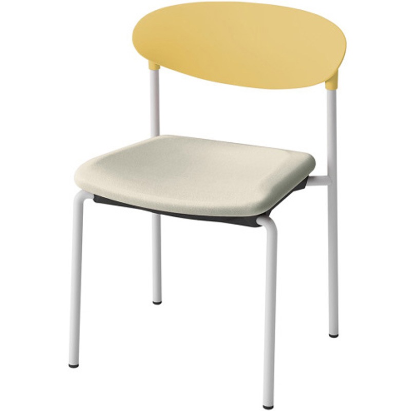 KLK-630C-U5F6 LK-6チェア 肘なし 4本脚<配送時組立サービス付> イトーキ スタッキング3脚 高さ730mm幅540mm奥行509mm