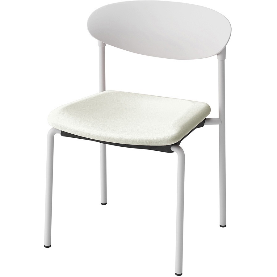 KLK-630DL-W9C8 LK-6チェア 肘なし 4本脚<配送時組立サービス付> イトーキ スタッキング3脚 高さ730mm幅540mm奥行509mm