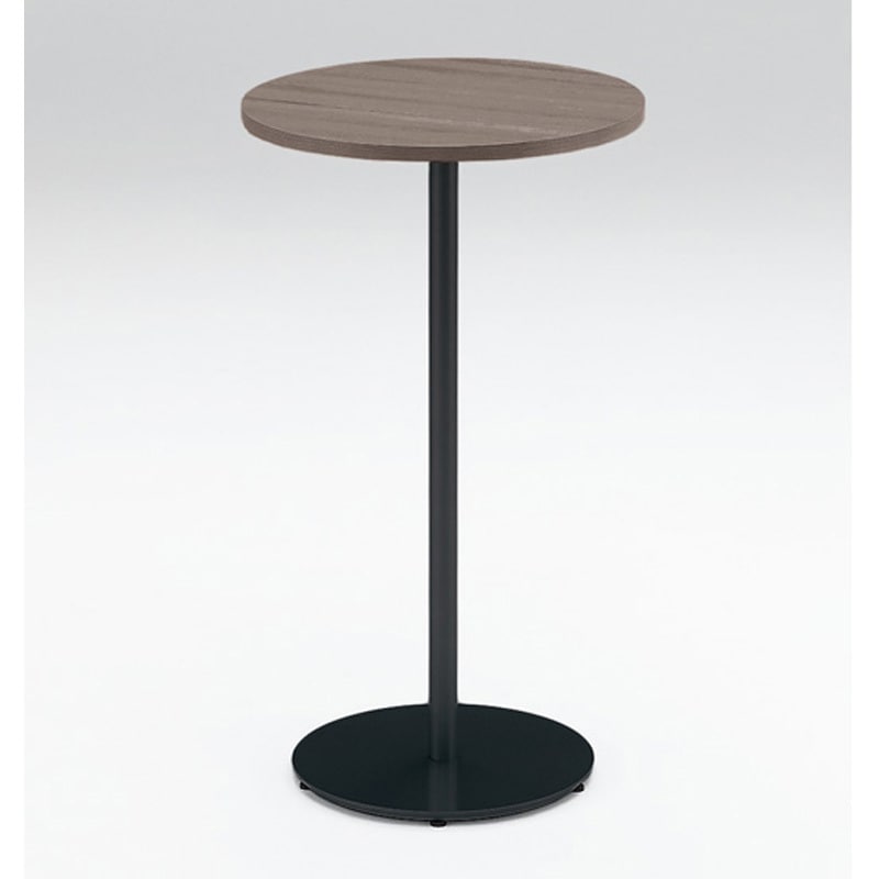 LPF-060HT-T181 PiOシリーズ ハイテーブル 円形<配送時組立サービス付> イトーキ メラミン化粧板 ブラック 高さ1000mm幅600mm奥行600mm  LPF-060HT-T181