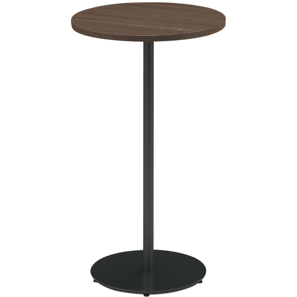 LPF-060HT-T182 PiOシリーズ ハイテーブル 円形<配送時組立サービス付> イトーキ メラミン化粧板 ブラック 高さ1000mm幅600mm奥行600mm  LPF-060HT-T182