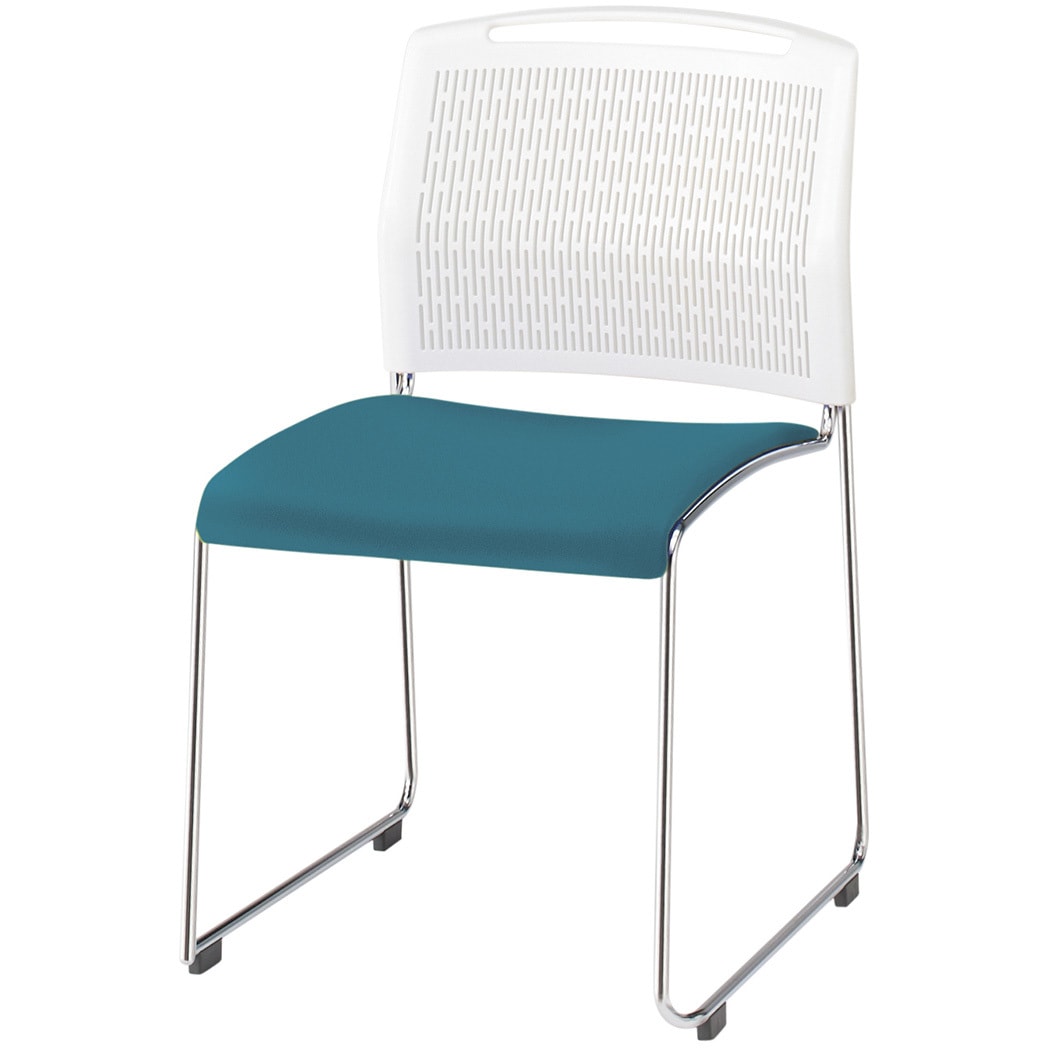 KLU-100PVZ9W9A3 U-1チェア ループ脚 樹脂メッシュバック PV張地<配送時組立サービス付> イトーキ 高さ786mm幅470mm奥行570mm  KLU-100PVZ9W9A3