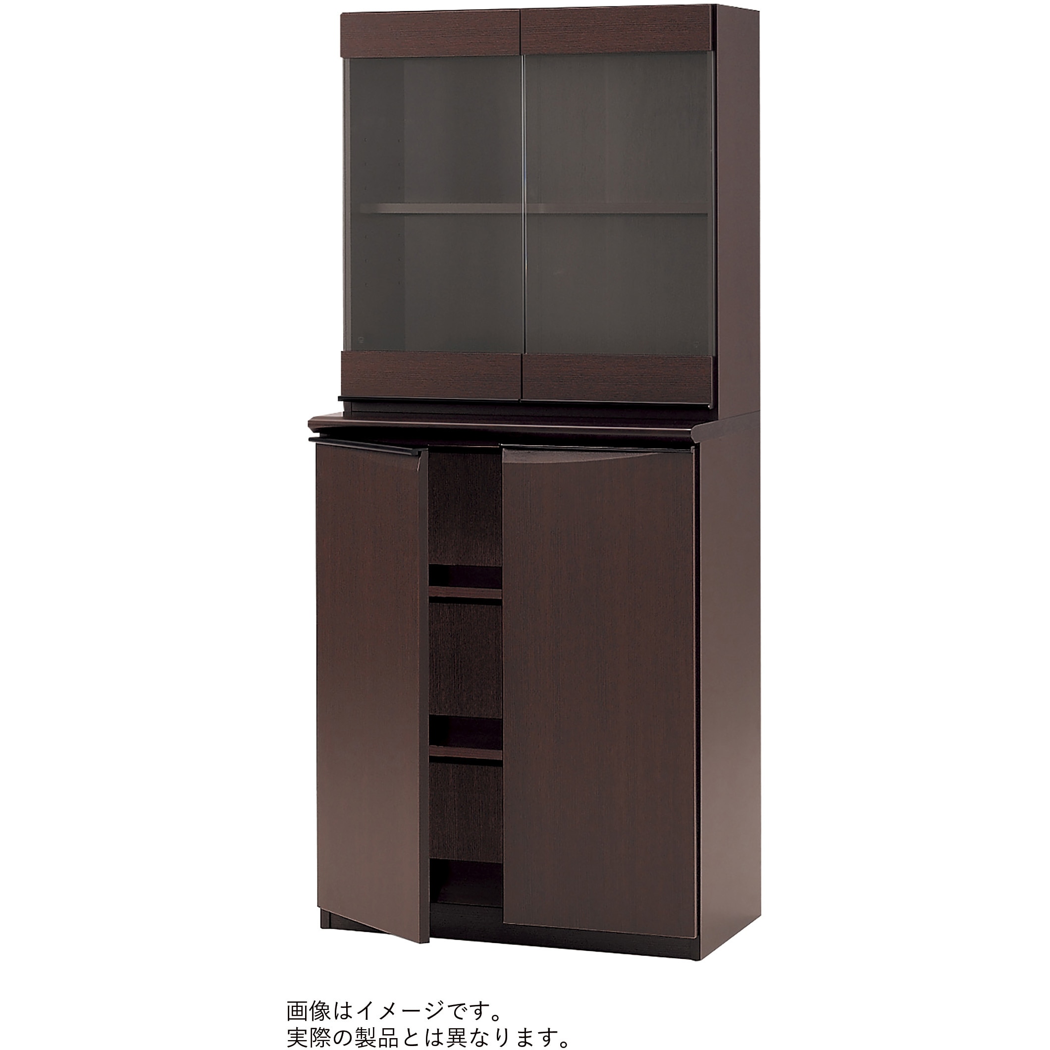 HXW-A108HS-51 XWシリーズ 両開き扉3段 下段用<配送時組立サービス付> イトーキ オークダークブラウン色 高さ1000mm幅800mm奥行469mm  HXW-A108HS-51