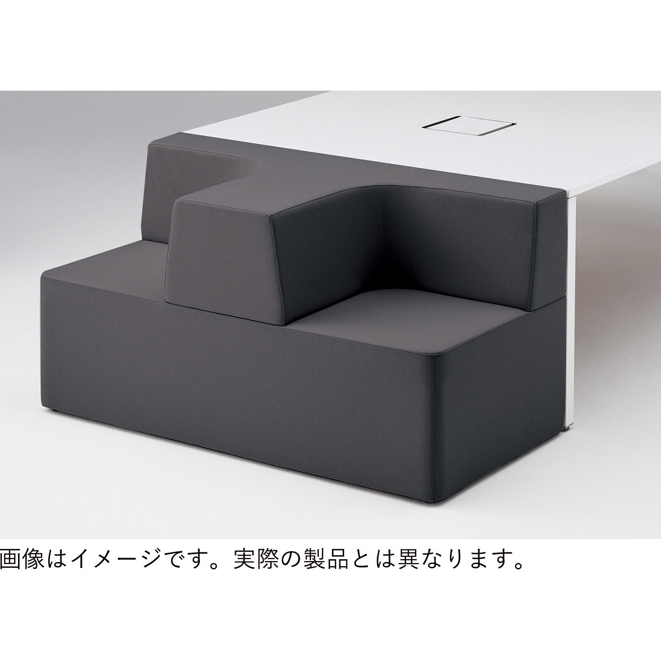 JP-1207S-F6 アクトリンク エンドソファ D1200用<配送時組立サービス付> イトーキ グレイッシュブラウン色 高さ720mm奥行700mm  JP-1207S-F6