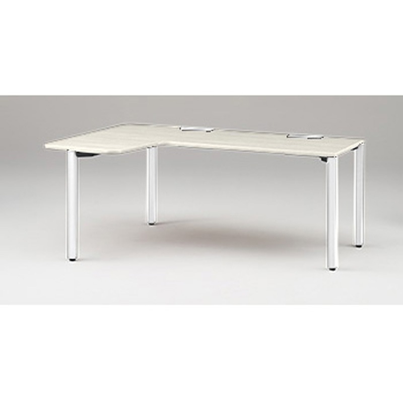 JP-8276KLWA-WH アクトリンク パーソナルテーブル 90度オペレーション レセプションタイプ 左凸 アジャスター脚<配送時組立サービス付> 1台 イトーキ 【通販モノタロウ】
