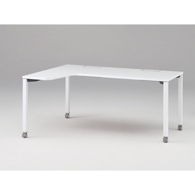 JP-6274KLWC-WL アクトリンク パーソナルテーブル 90度オペレーション(7/4) 左凸 キャスター脚<配送時組立サービス付> 1台 イトーキ 【通販モノタロウ】