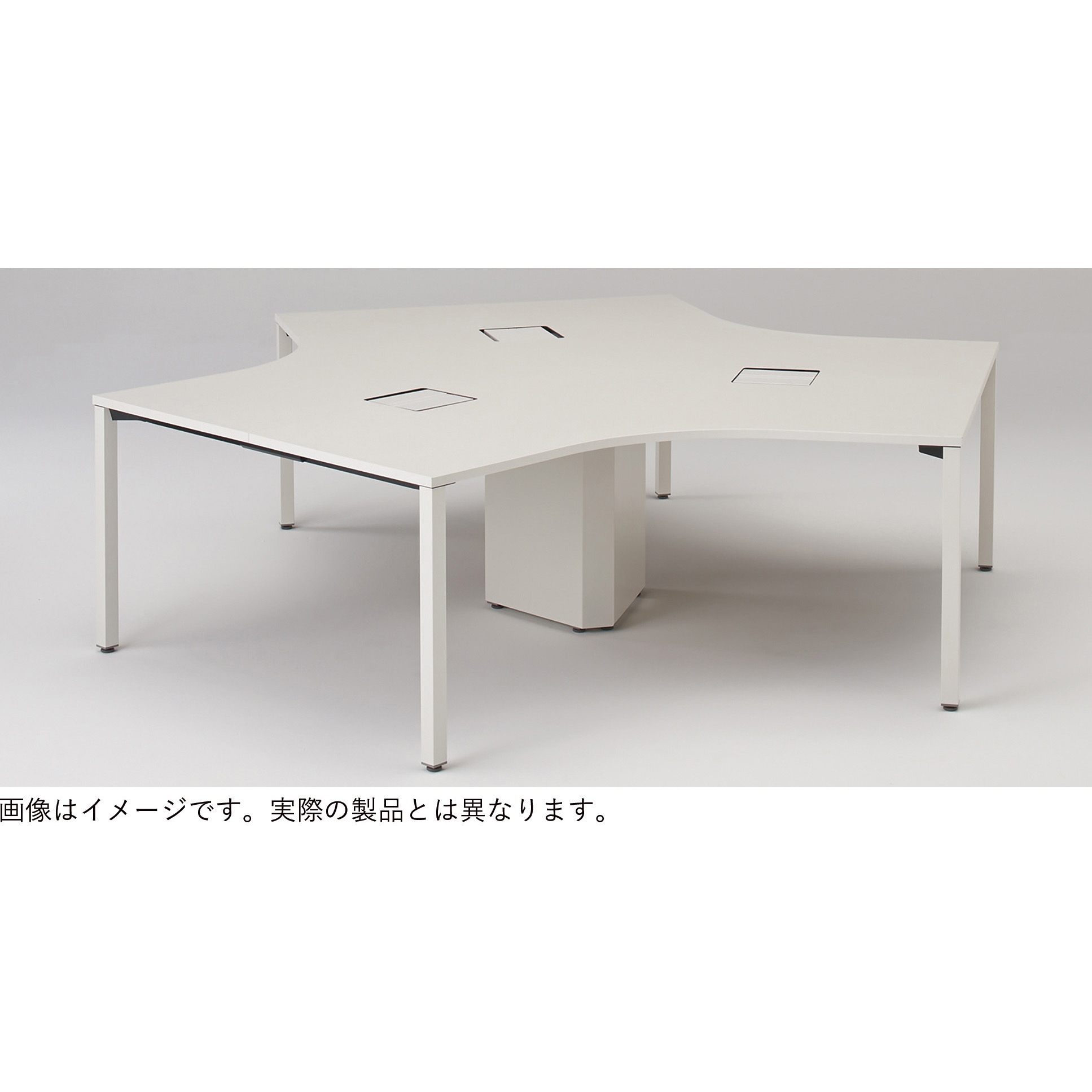 JP-2222DWA1-TR アクトリンク ハブテーブル 120度2WAY W1200×D1200<配送時組立サービス付> イトーキ 幅2400mm メラミン化粧板 高さ720mm奥行1950mm  JP-2222DWA1-TR