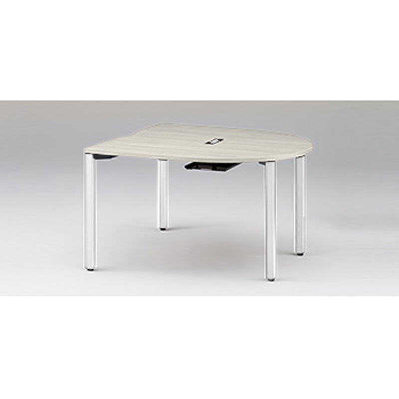 JPM-1414RWA-WH アクトリンク ミーティングテーブル 片アール型 配線キャップ付 アジャスター脚 W1400<配送時組立サービス付> 1台 イトーキ 【通販モノタロウ】
