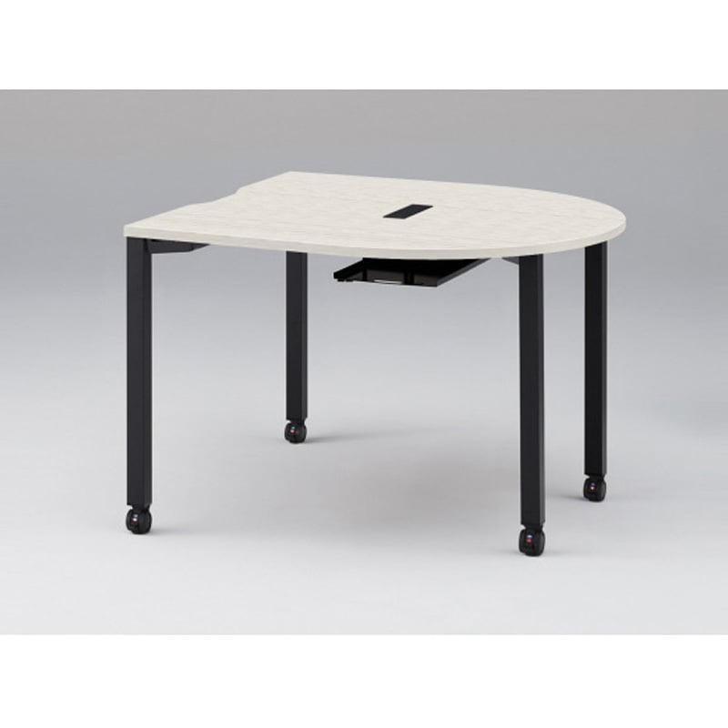 JPM-1212RWC-TH アクトリンク ミーティングテーブル 片アール型 配線キャップ付 キャスター脚 W1200<配送時組立サービス付> 1台 イトーキ 【通販モノタロウ】