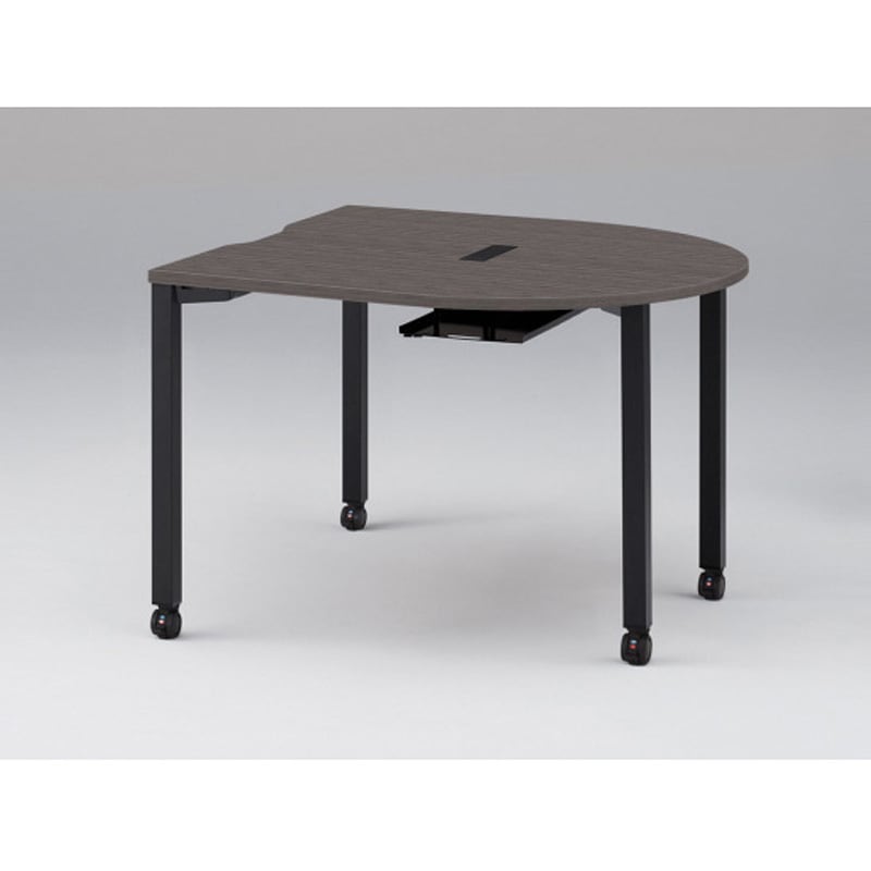 JPM-1212RWC-TR アクトリンク ミーティングテーブル 片アール型 配線キャップ付 キャスター脚 W1200<配送時組立サービス付> 1台 イトーキ 【通販モノタロウ】