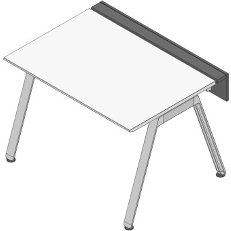 JVB-1208GLPN-PL アフィーノ ワークベンチ 片面タイプ 単独型 アルミミラー脚 W1200×D800<配送時組立サービス付> 1台 イトーキ 【通販モノタロウ】