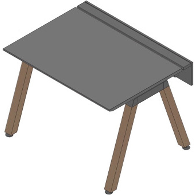 JVB-1208GLWM1KM アフィーノ ワークベンチ 片面タイプ 単独型 木製脚 W1200×D800<配送時組立サービス付> イトーキ ブラック 高さ720mm  JVB-1208GLWM1KM 139,900円