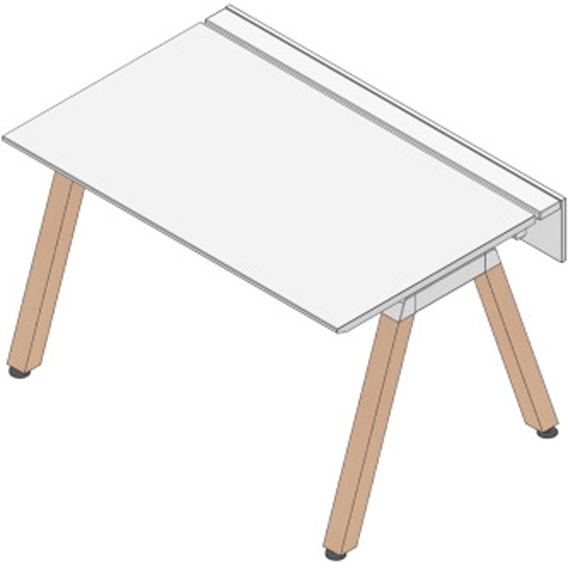 JVB-1408GLWM1NS アフィーノ ワークベンチ 片面タイプ 単独型 木製脚 W1400×D800<配送時組立サービス付> イトーキ ホワイト 高さ720mm  JVB-1408GLWM1NS