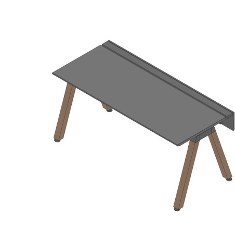 JVB-1807GLWM1KM アフィーノ ワークベンチ 片面タイプ 単独型 木製脚 W1800×D700<配送時組立サービス付> イトーキ ブラック 高さ720mm  JVB-1807GLWM1KM