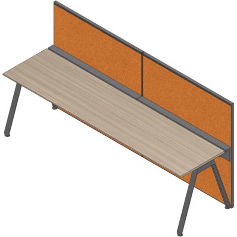 JVB-241XBY-T1D3 アフィーノ ワークベンチ片面タイプ用 フロントロングパネル 机上H450 (不織布FY) W2400<配送時組立サービス付> 1台 イトーキ 【通販モノタロウ】