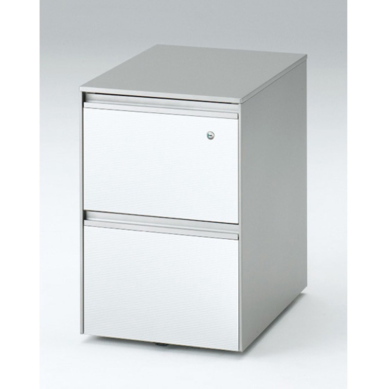 JF-046MDCB-W9 インクルードワゴン A4・2段<配送時組立サービス付> イトーキ ホワイト色 幅396mm奥行593mm高さ599mm  JF-046MDCB-W9