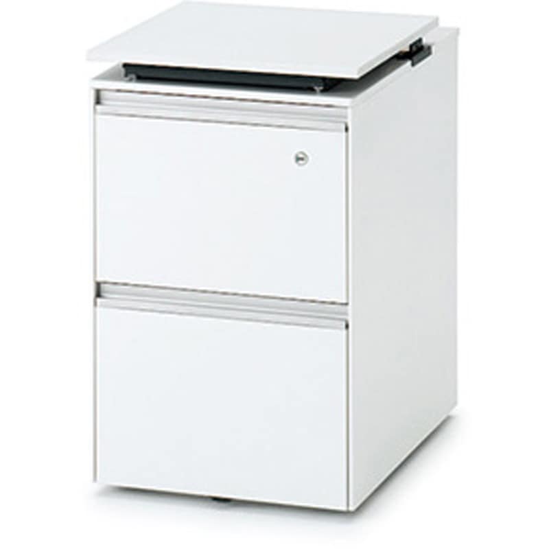 JF-046MECB-W9W9 インクルードワゴン レベルアップA4・2段<配送時組立サービス付> イトーキ ホワイト色 幅407mm奥行593mm高さ640mm  JF-046MECB-W9W9