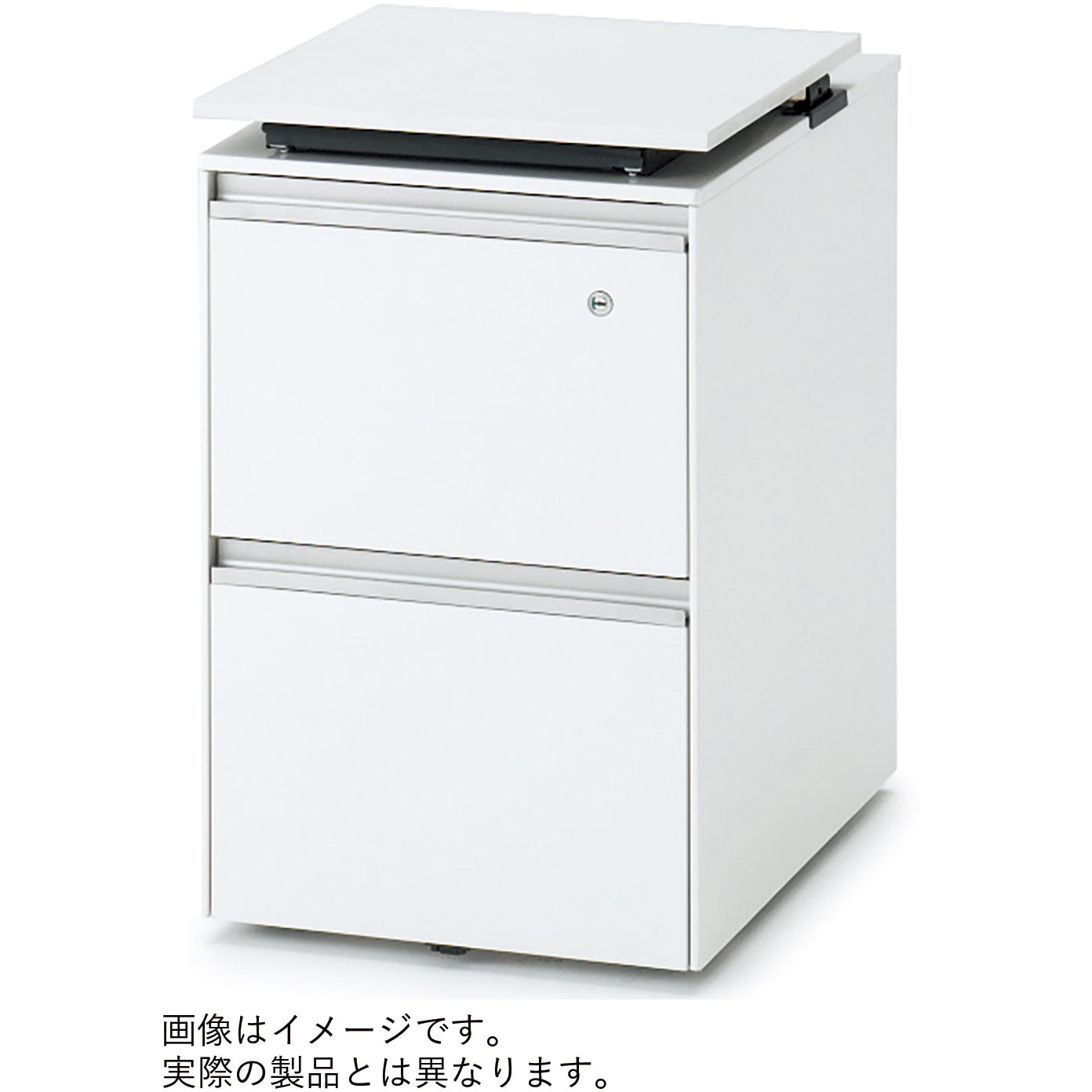 JF-046MECSBW9W9 インクルードワゴン レベルアップA4・2段 キャスターロック付<配送時組立サービス付> イトーキ ホワイト色 幅407mm奥行593mm高さ640mm  JF-046MECSBW9W9 60,390円