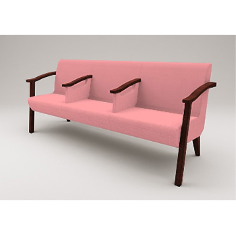 LHL-343D-51M7 ウェイティングHL スリムタイプ 3連 全肘付 張地D<配送時組立サービス付> イトーキ 高さ780mm幅1760mm奥行630mm  LHL-343D-51M7