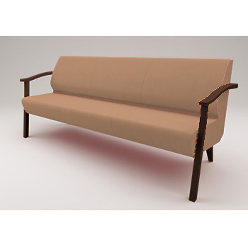 LHL-773D-51F6 ウェイティングHL ランバーサポートタイプ ワイドシート 3連 外肘付 張地D<配送時組立サービス付> 1台 イトーキ 【通販モノタロウ】