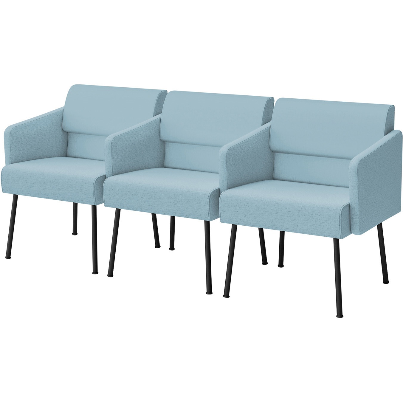 LPS-34D-T1A8 ウェイティングPS 3連全肘タイプ<配送時組立サービス付> イトーキ ホワイト 幅1750mm奥行600mm高さ740mm  LPS-34D-T1A8 214,900円