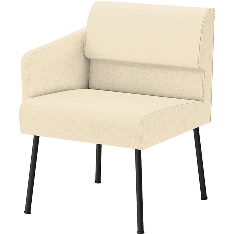 LPS-21RD-T1H8 ウェイティングPS 片肘タイプ(右肘) 連結パーツ付<配送時組立サービス付> イトーキ ホワイト 幅575mm奥行600mm高さ740mm  LPS-21RD-T1H8