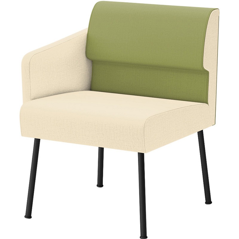 LPS-21RD-T1L8H8 ウェイティングPS 片肘タイプ(右肘) 連結パーツ付<配送時組立サービス付> イトーキ ホワイト 幅575mm奥行600mm高さ740mm  LPS-21RD-T1L8H8