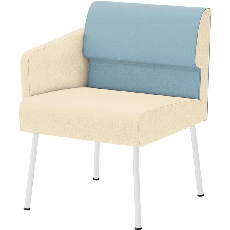 LPS-11RD-W9A8H8 ウェイティングPS 片肘タイプ(右肘) 連結パーツなし<配送時組立サービス付> イトーキ ホワイト 幅575mm奥行600mm高さ740mm  LPS-11RD-W9A8H8