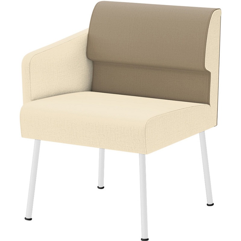 LPS-11RD-W9F6H8 ウェイティングPS 片肘タイプ(右肘) 連結パーツなし<配送時組立サービス付> イトーキ ホワイト 幅575mm奥行600mm高さ740mm  LPS-11RD-W9F6H8