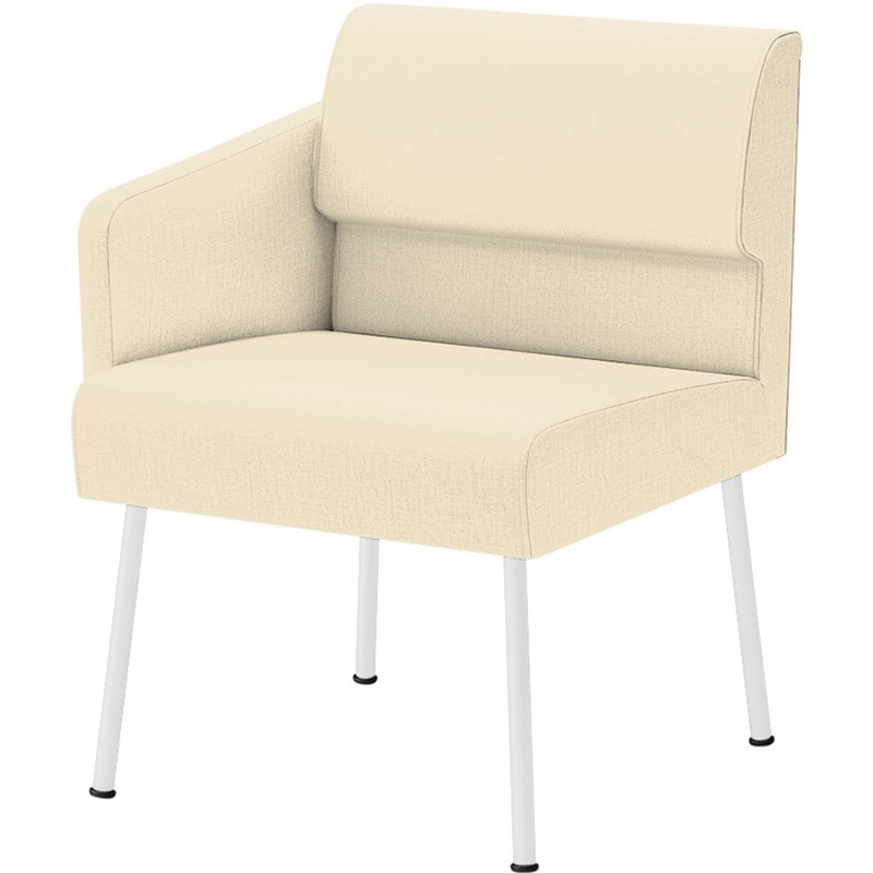 LPS-11RD-W9H8 ウェイティングPS 片肘タイプ(右肘) 連結パーツなし<配送時組立サービス付> イトーキ ホワイト 幅575mm奥行600mm高さ740mm  LPS-11RD-W9H8