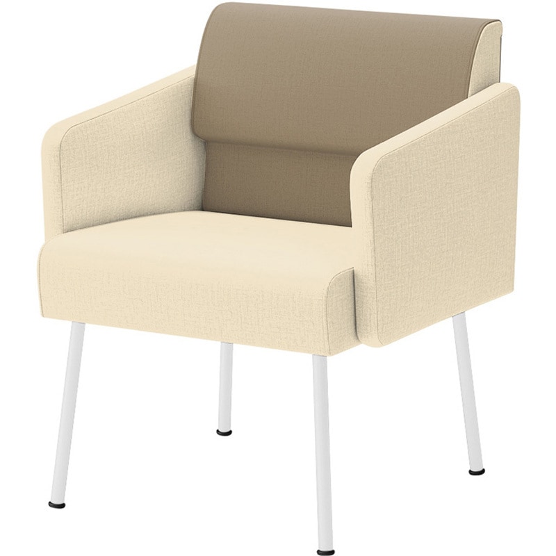 LPS-22D-W9F6H8 ウェイティングPS 両肘タイプ 連結パーツ付<配送時組立サービス付> イトーキ ホワイト 幅600mm奥行600mm高さ740mm  LPS-22D-W9F6H8